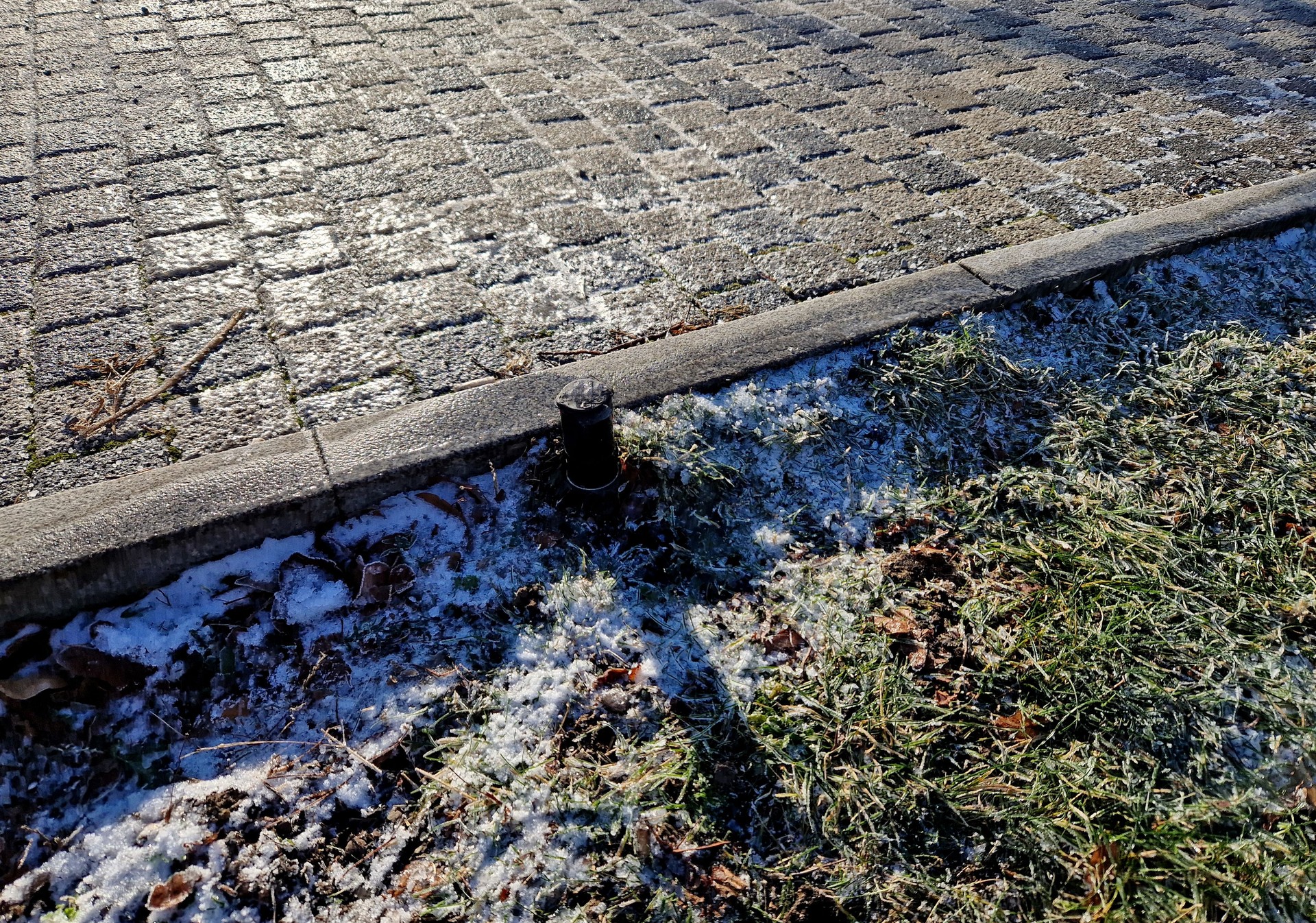 if the irrigation system is started in the winter and ice forms on the sidewalk and lawn in the frost. frost damage to hoses and sprinklers. risk of injury to pedestrians on frozen puddles